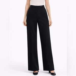 Elegant Black Wide-Leg Trousers from Tristan & Iseut